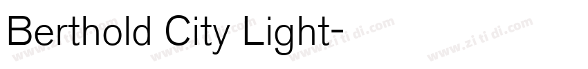 Berthold City Light字体转换